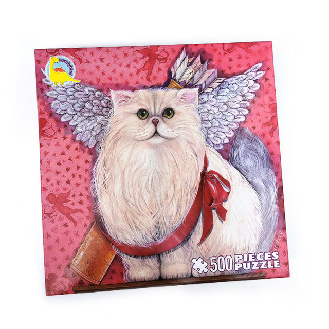 The Manufacturer Produces The Angel Cat Game Develops The Brain 500 Piece Jigsaw Puzzle