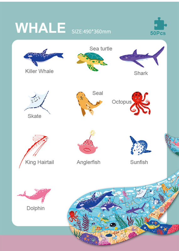 Factory Price Custom sublimation puzzle DIY Paper kids game Toys jigsaw puzzle animal