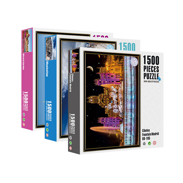 Hot Sale Custom 1500 Pieces Paper Personalized Jigsaw Puzzles For Kids And Adult