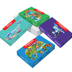 High Quality Educational Children Baby Cartoon Small Animal Educational Jigsaw Puzzle Toys