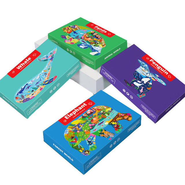 High Quality Educational Children Baby Cartoon Small Animal Educational Jigsaw Puzzle Toys