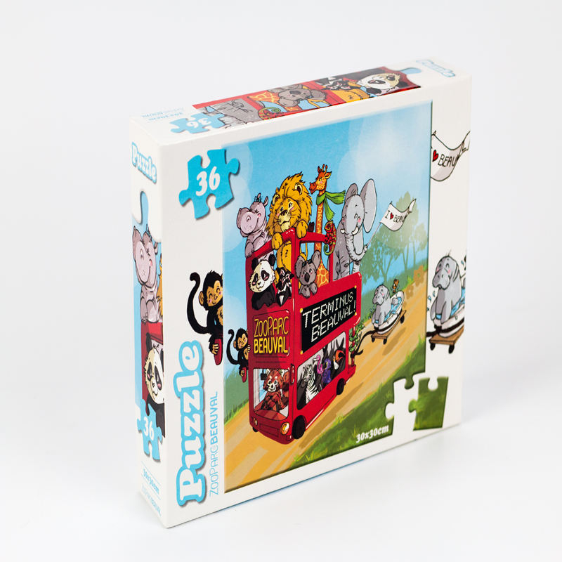 Custom Printed Thick Chipboard Kids Toy Educational Puzzle