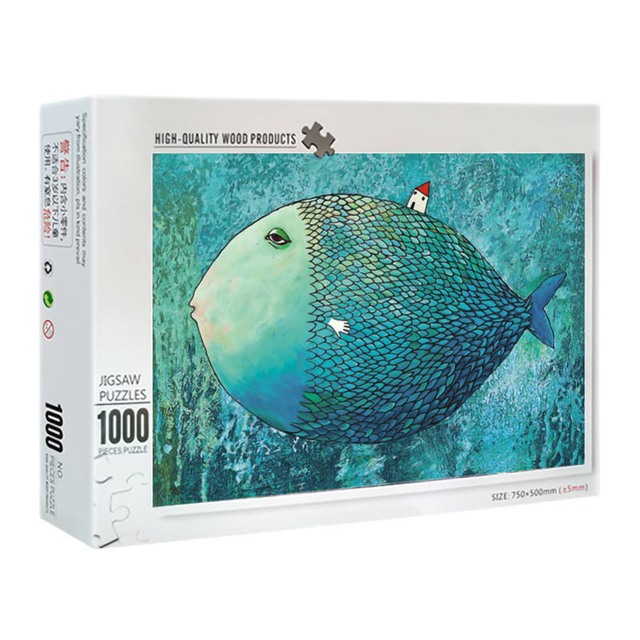 Wholesale 1000 Pieces Customize Paper Cardboard Sublimation Jigsaw Puzzles