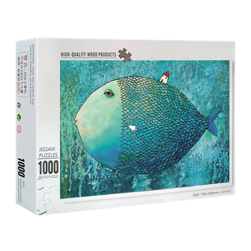 Wholesale 1000 Pieces Customize Paper Cardboard Sublimation Jigsaw Puzzles