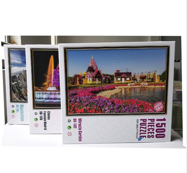 Cardboard Promotional Intelligence Custom Puzzle Jigsaw 1500 Pieces For Joy