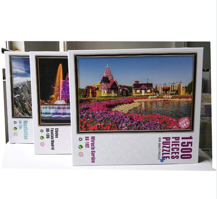 Cardboard Promotional Intelligence Custom Puzzle Jigsaw 1500 Pieces For Joy