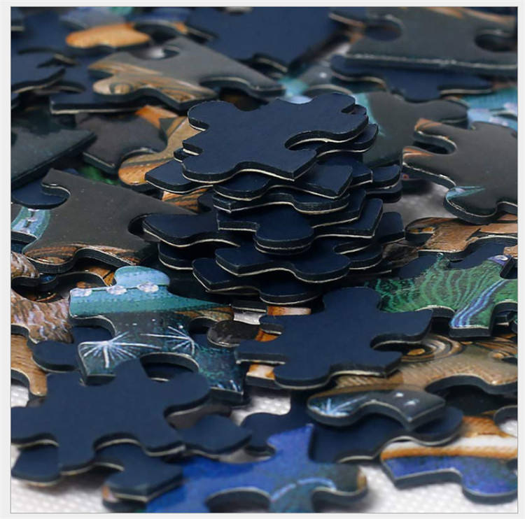 Wholesale Oem Hot Selling Puzzle Games Black Card 1000 Pieces Jigsaw Puzzles for Adult