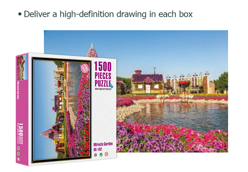 Factory price Customized Educational Puzzles wooden and paper Puzzle Toy 1500 Pieces jigsaw puzzle