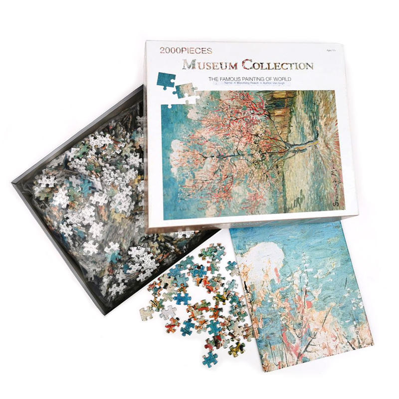 Hot sale Custom design cardboard toy adult puzzle games 2000 pieces jigsaw puzzle manufacturers