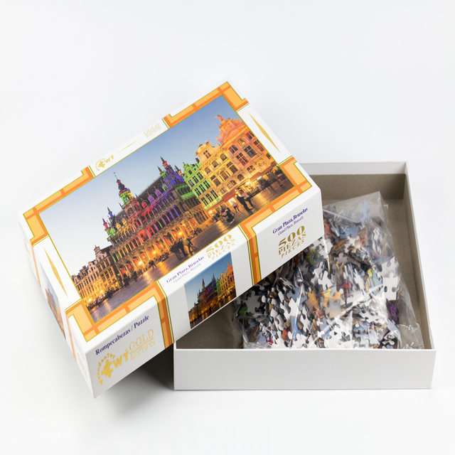 Custom Puzzle 1000 Pieces 500pc Hot Stamping And Embossing Puzzle