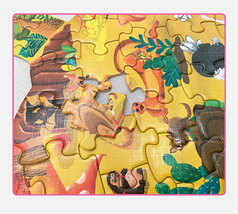 Wholesale low price traffic train animal Customized kids toy 24 36 48 60 pieces jigsaw puzzle