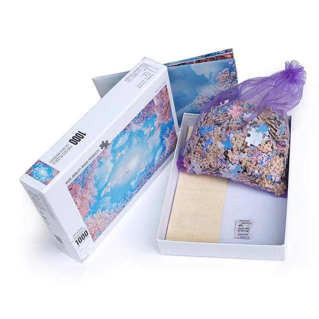 Wholesale Factory Customize Adult Games Wood 1000 pieces Jigsaw Puzzle