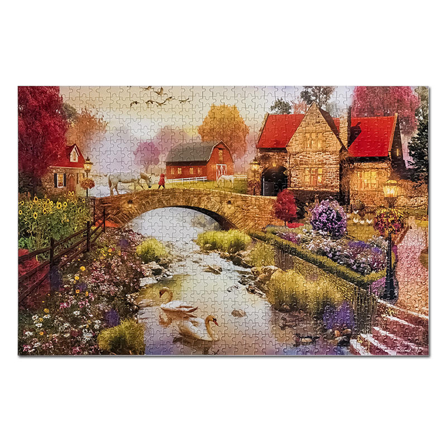 Custom Jigsaw Puzzles 500 1000 1500 2000 Pieces Adult's Game Best wooden Jigsaw Puzzles Adults