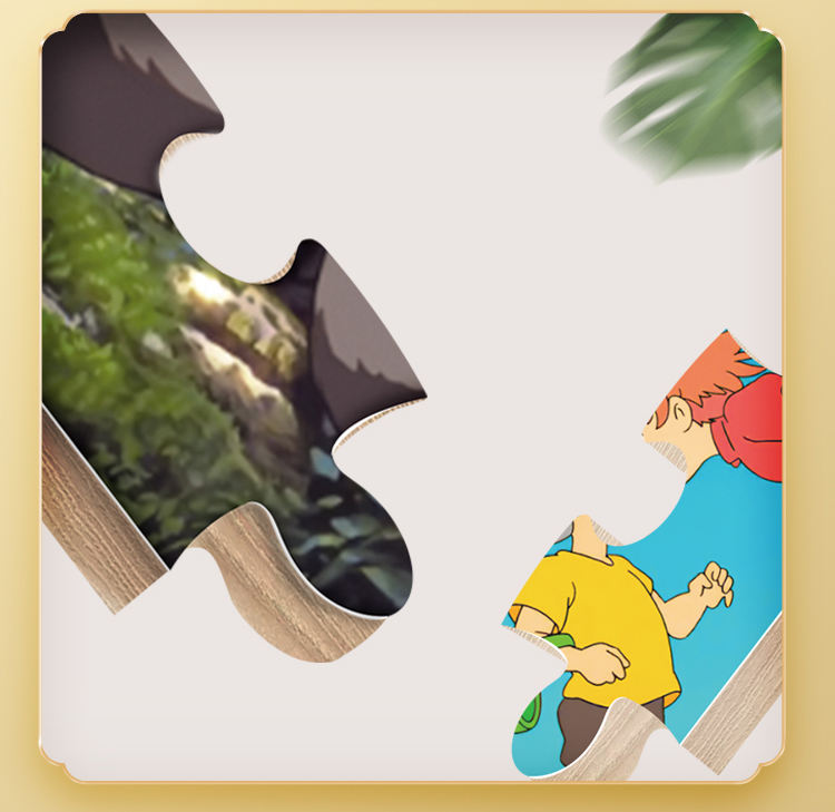 Eco Friendly Kids Cartoon Toys Puzzle 12 And 16 Piece 2 In 1 Wooden Jigsaw Puzzle