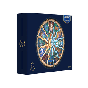 500 Pieces Zodiac Constellation Educational Toys Games Cardboard Round Funny Jigsaw Puzzle