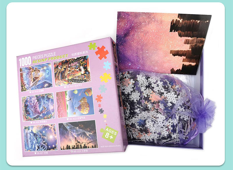 Wholesale New toy game For Adults To Improve IQ Biodegradable Plastic paper wood 1000 Pieces Jigsaw Puzzles