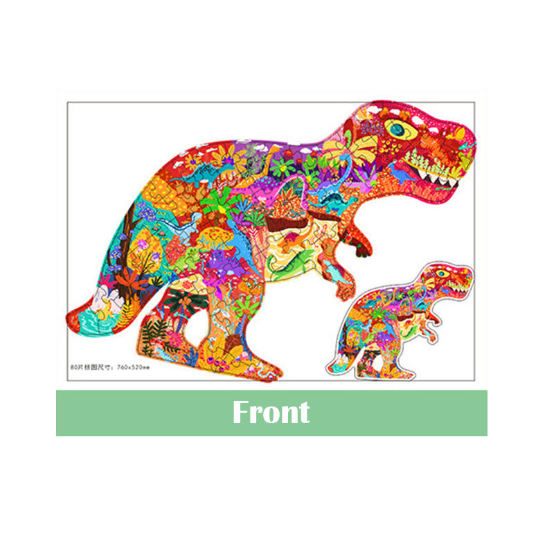 80 Pcs Larger Floor Blue Board Children Alien Animal Jigsaw