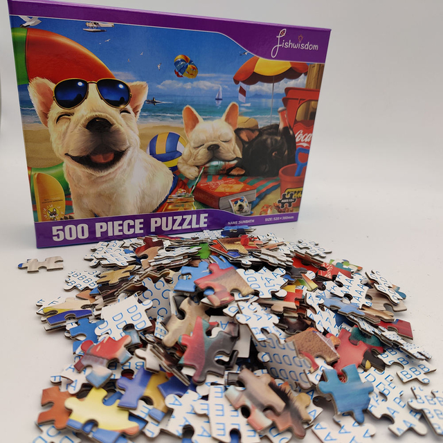 Wholesale Customized Wooden Toys Wood 300 500 pieces Jigsaw Puzzle for kids and adults
