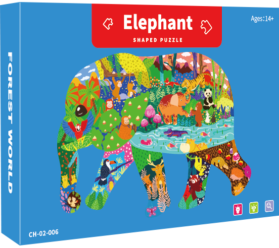 Biodegradable Intelligent Toys Custom Jigsaw Dinosaur Animal Paper Puzzle For Kids