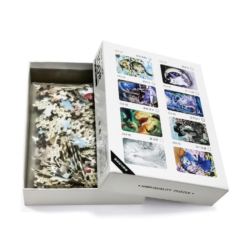 Wholesale Child Cartoon Games Intellectual small Toys 300 500 pieces Jigsaw Puzzles For Kids