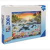Custom Educational Children Toys 200 Pieces Blue Cardboard Paper Jigsaw Puzzles For Kids