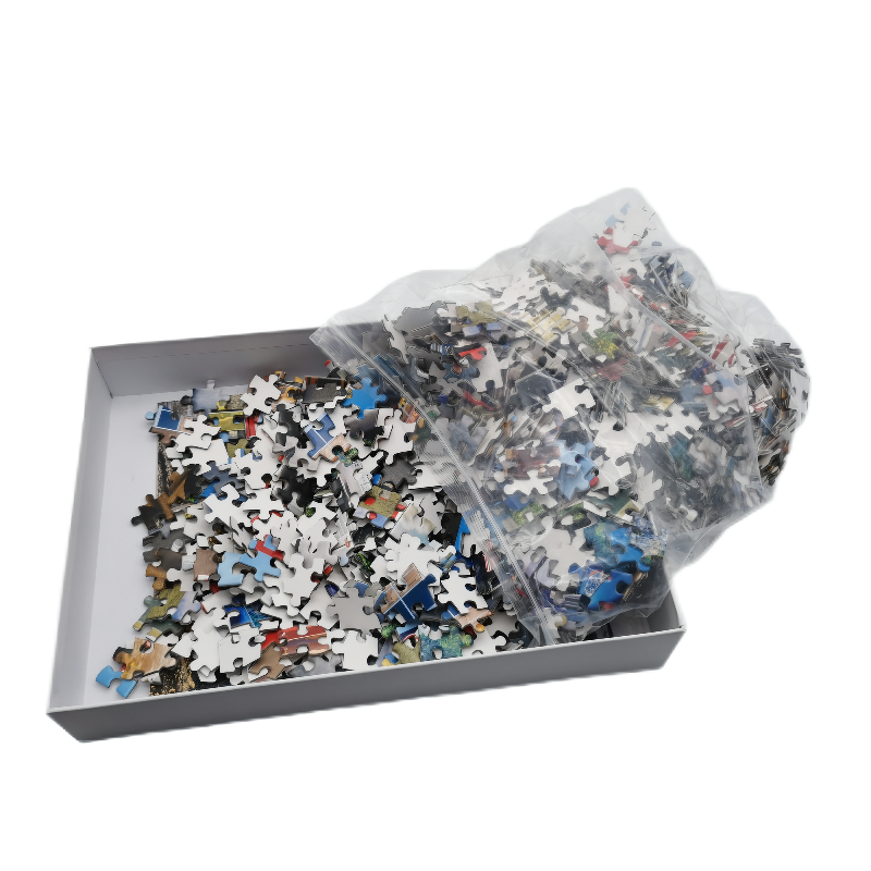 Personalized high quality custom print puzzle factory price 500 1000 pieces cardboard Jigsaw puzzles for Adult