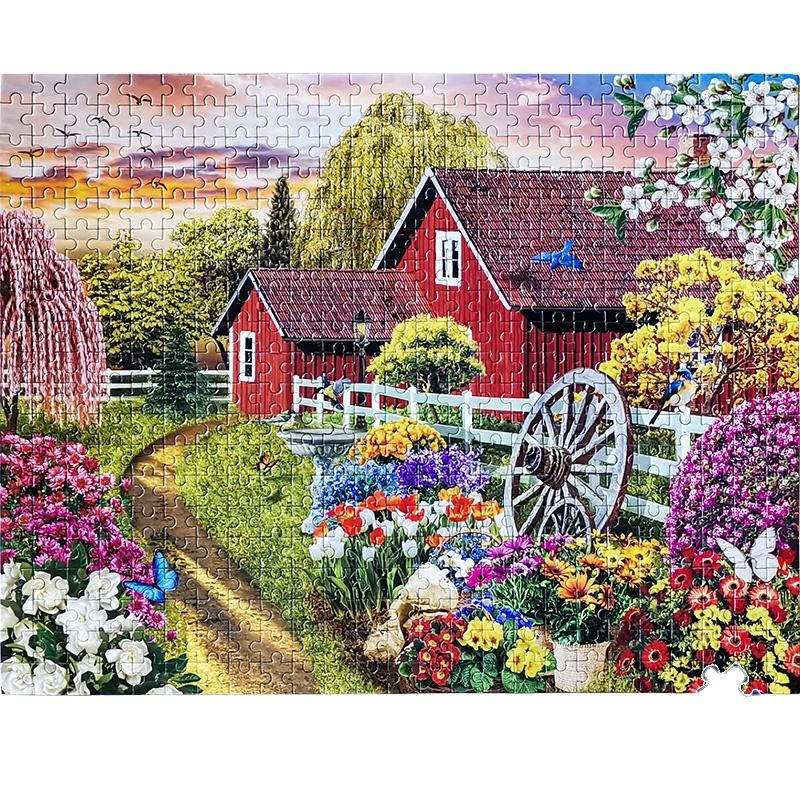 New Arrival 2022 Adults Printable Personalized Wooden Puzzles 500 Pcs Jigsaw Puzzles Holder