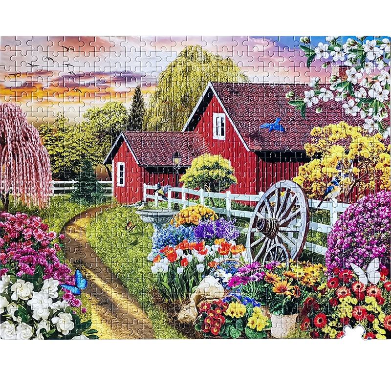 New Arrival 2022 Adults Printable Personalized Wooden Puzzles 500 Pcs Jigsaw Puzzles Holder