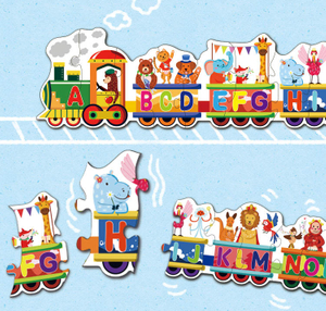 Eco Friendly Kids Cartoon Toys Puzzle 12 And 16 Piece 2 In 1 Wooden Jigsaw Puzzle