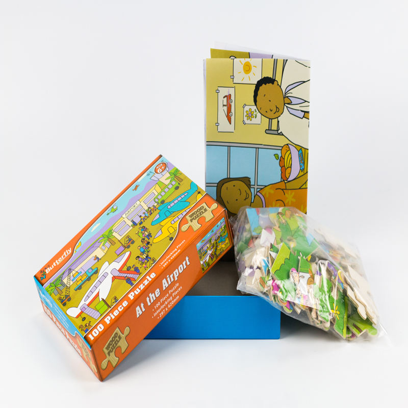 Custom Printed Thick Chipboard Kids Toy Educational Puzzle
