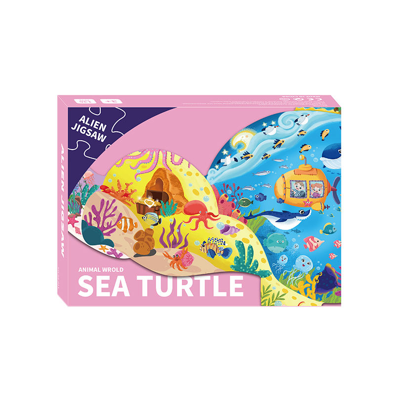 High Quality Thick Children Funny Toys White Cardboard Animals Cartoon Jigsaw Puzzle