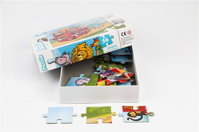Customized Big Floor Game Board Cartoon Picture 36 Pcs Jigsaw Puzzle For Kids