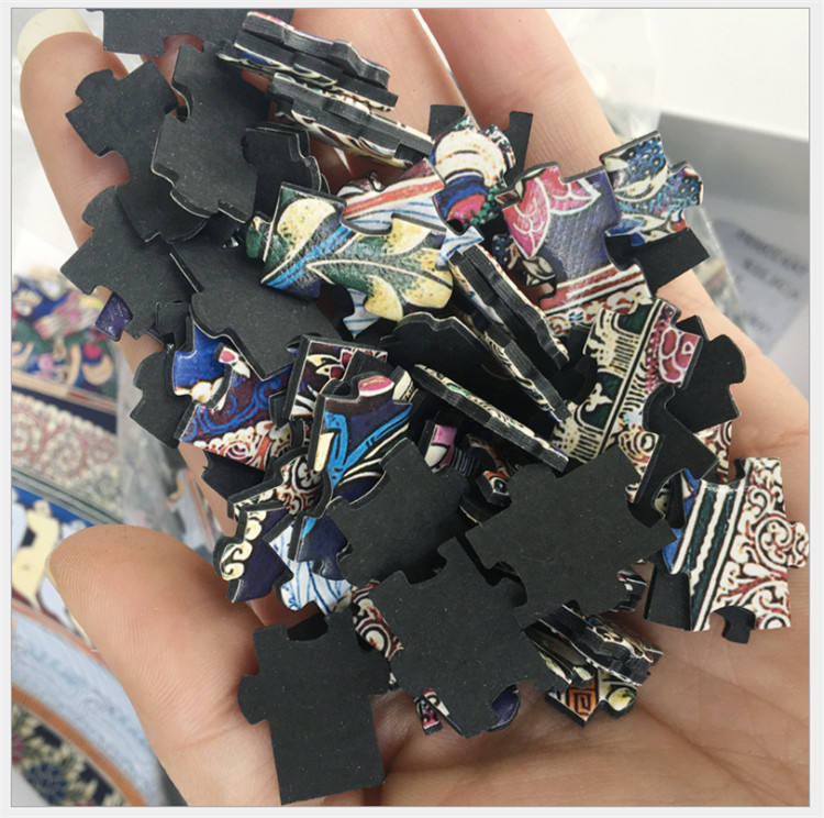 Wholesale Oem Hot Selling Puzzle Games Black Card 1000 Pieces Jigsaw Puzzles for Adult