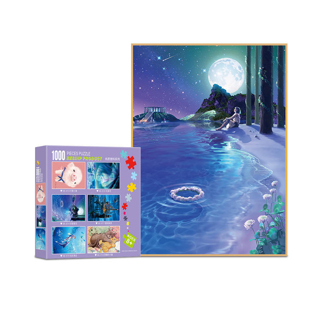 Wholesale New Arrival Latest Design Plastic Jigsaw Puzzle 1000 Pieces Custom Puzzles Toys