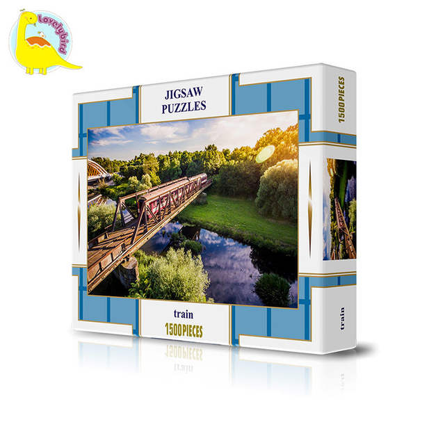 Hot Stamping Embossing Custom 1500pc Jigsaw Puzzle for Adult