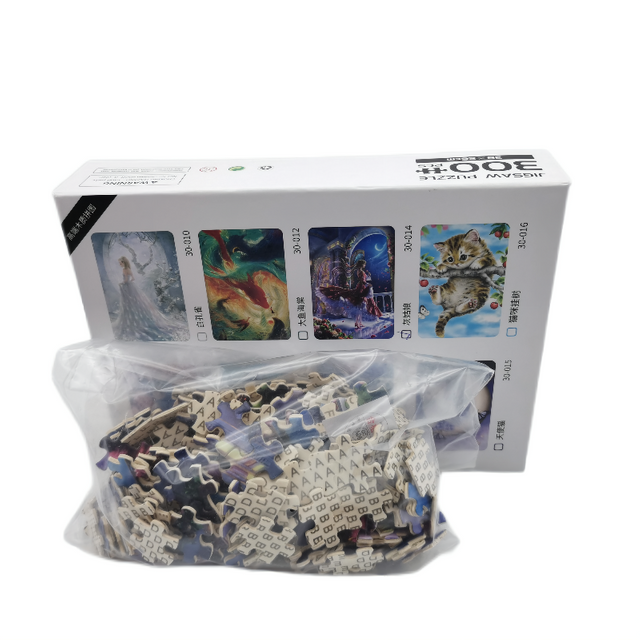 Kids Puzzle customized design animal 300 pieces Wooden Jigsaw Puzzle For Children