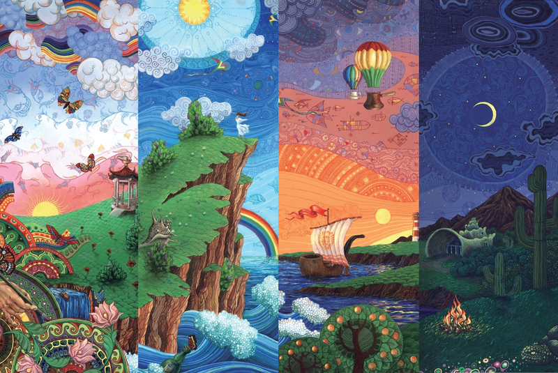 Original Artwork Paper Board Floor Jigsaw Puzzle Custom 1000 Pcs for Adult Game Toy