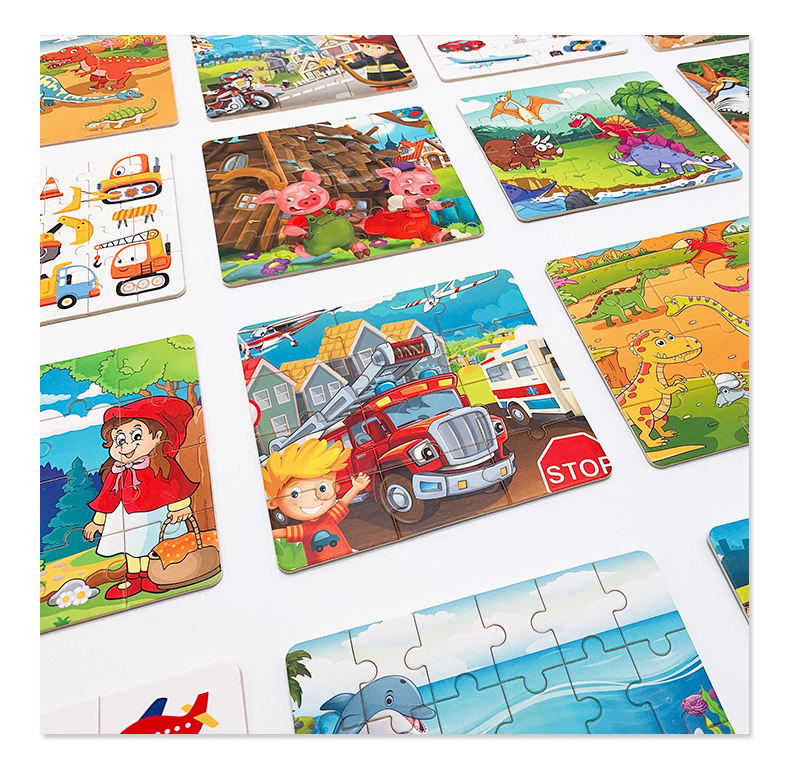 Wholesale low price traffic train animal Customized kids toy 24 36 48 60 pieces jigsaw puzzle