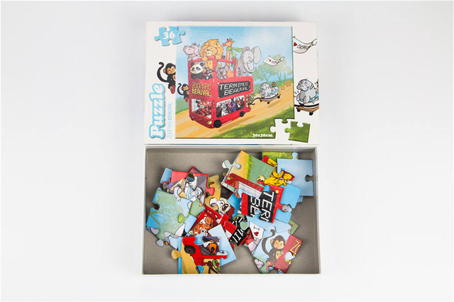 Wholesale Kids Large Pieces Shape A4 Size 12 24 36 48 Pieces Thick Jigsaw Puzzles