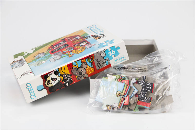 Wholesale price 36/48/60 Piece Cartoon Pattern Customization Jigsaw Puzzle For Children