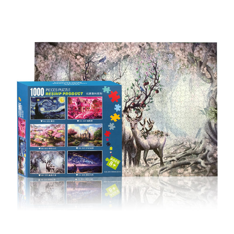 Wholesale New Arrival Latest Design Plastic Jigsaw Puzzle 1000 Pieces Custom Puzzles Toys