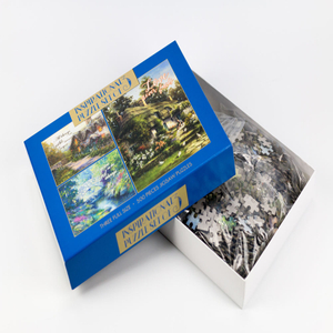 Factory OEM DIY Custom print cardboard 300 500 1000 pieces wooden jigsaw puzzle Manufacturer in China