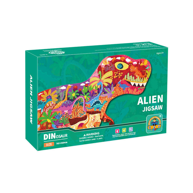80 Pcs Larger Floor Blue Board Children Alien Animal Jigsaw