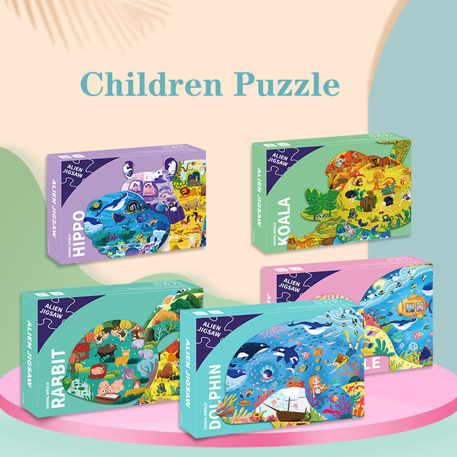 In Stock 120 Piece Puzzle Kid Paper Cardboard Complanate Jigsaw