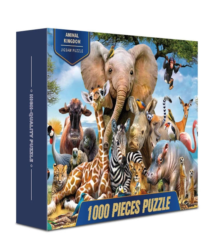 Free Sample toy Print Personalized 500 1000 2000 Pieces Adult Jigsaw Large Custom Puzzles