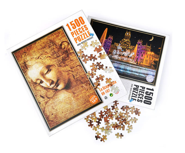 Wholesale reasonable price cutting dies for custom artwork adult DIY toy 1500 pieces jigsaw puzzle