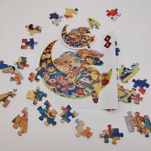 Children Toys Puzzle Game Thick Cardboard Wood Educational Jigsaw Puzzle for Kids