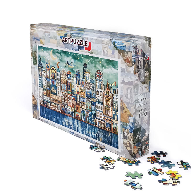 Puzzle Custom 1000 Pieces Paper eska Blue Cardboard Adults Jigsaw Puzzle For Teens