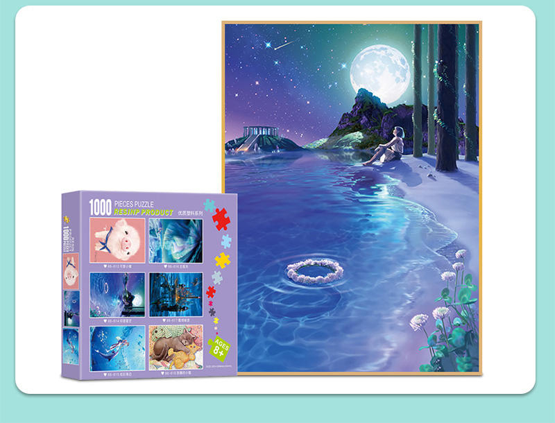 Wholesale New toy game For Adults To Improve IQ Biodegradable Plastic paper wood 1000 Pieces Jigsaw Puzzles