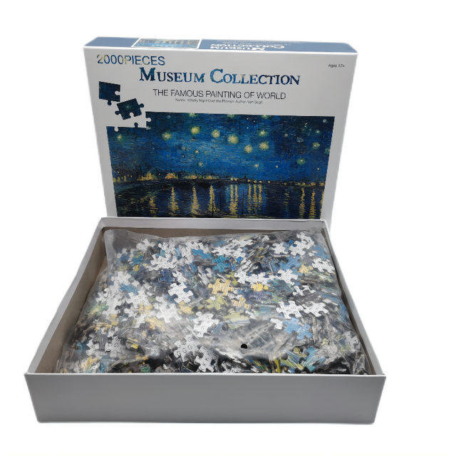 Custom 2000 Pcs Famous Painting Puzzle 2000 Piece Jigsaw Puzzle Board for Adults Gifts